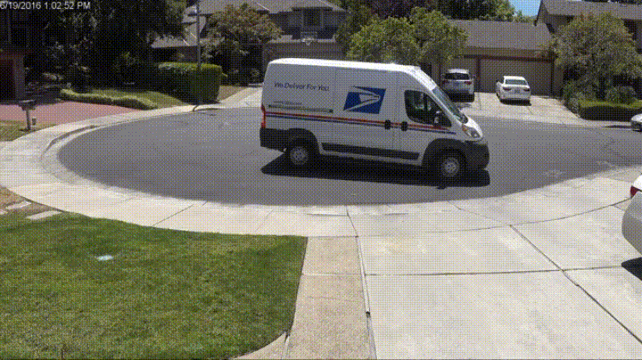 Van on a street
