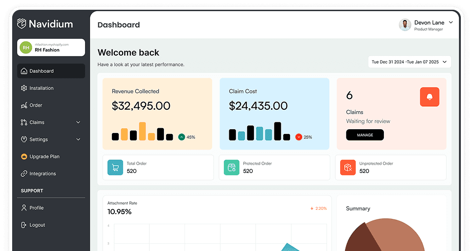 Navidium Dashboard